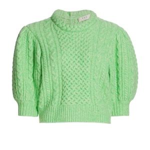 Sea Ebba Cable-Knit Puff Sleeve Sweater